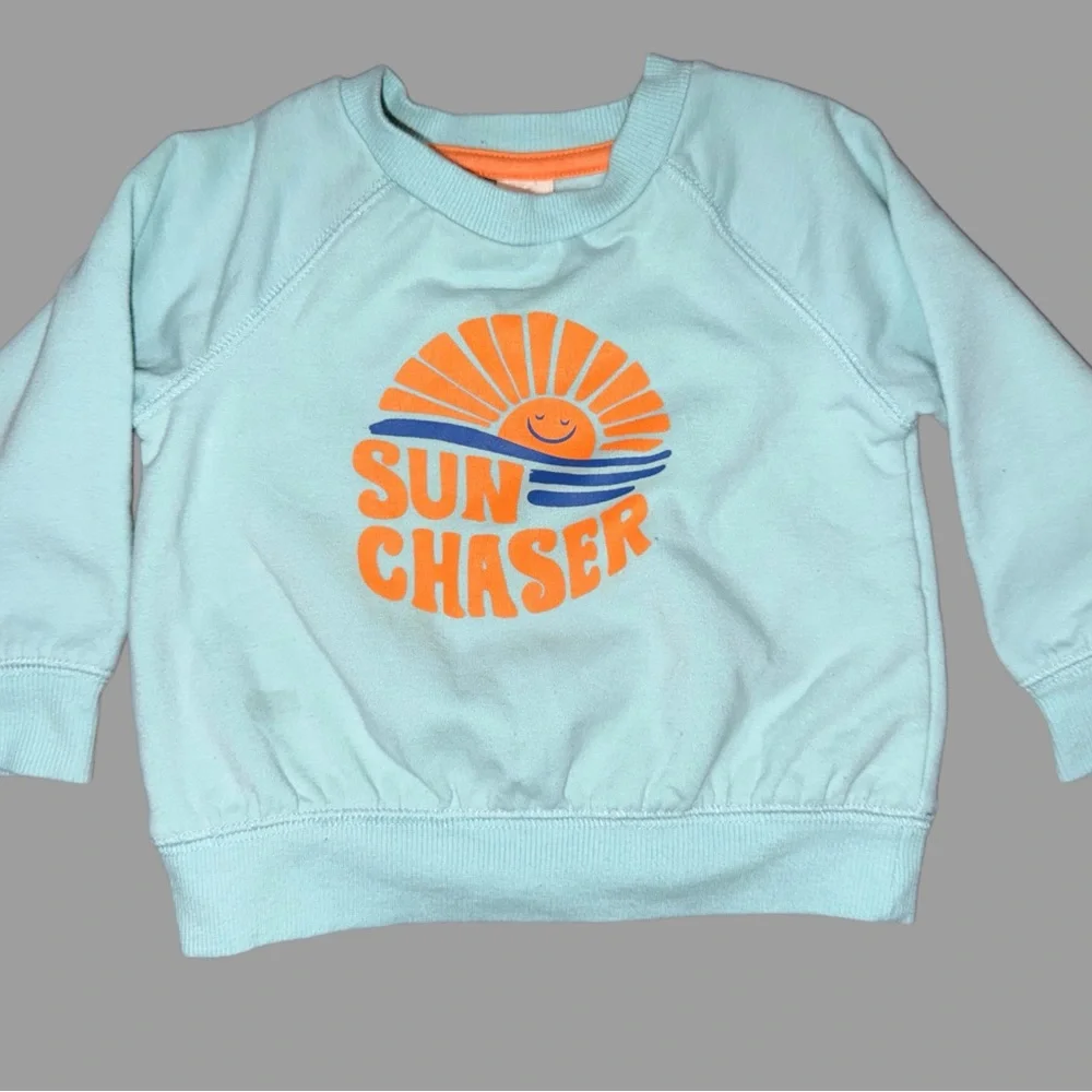 Tucker + Tate Graphic Sweatshirt & Shorts | Unisex | 12 Months | Like New - Picture 2 of 5